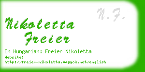 nikoletta freier business card